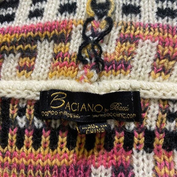 Baciano Open front cardigan Size X-Large Tribal print - Picture 6 of 7